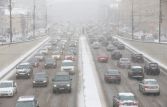  Из-за сильного снегопада дорожная ситуация в Москве осложнена 