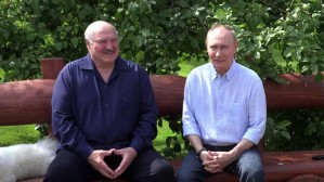 Александр Лукашенко и Владимир Путин посетили монастырь на Валааме